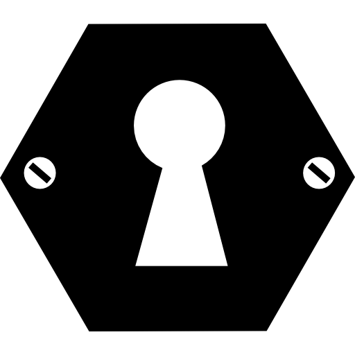 Hexagonal keyhole shape